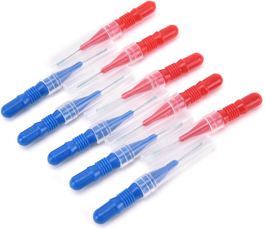 Interdental Brush (50 Counts) River Lake Toothpick Cleaners,Tooth Flossing Head Oral Dental Hygiene Brush,Tooth Cleaning Tool