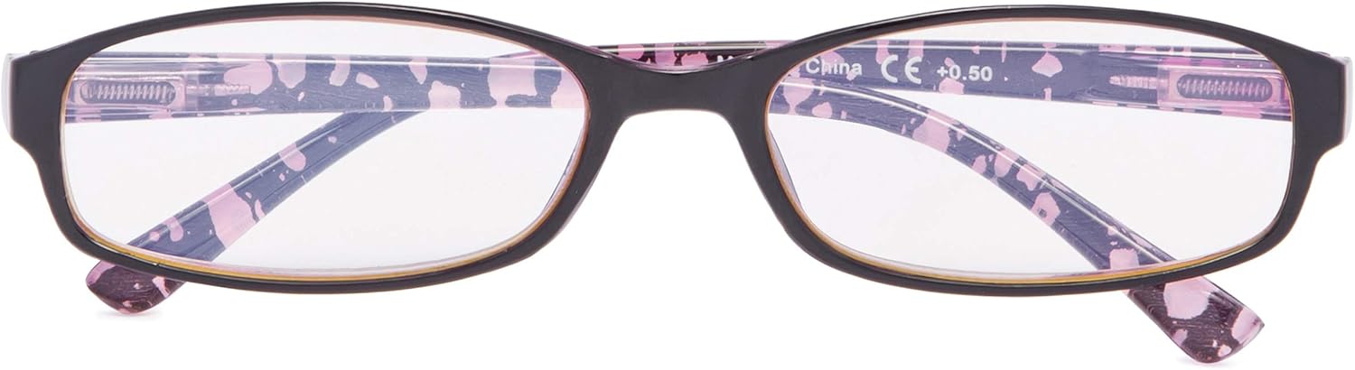 CessBlu UV Protection Computer Reading Glasses with Polka Dots Pattern Blue Light Filter Reader Eyeglasses for Women(Purple)+1.0