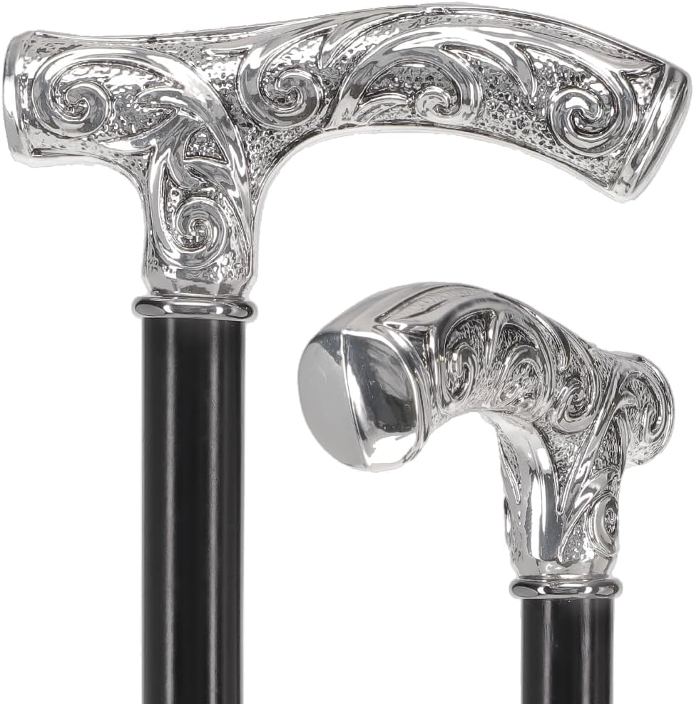Italian Luxury Silver 925R Walking Sticks and Canes Collection: Elegant Designs with Fritz Handles, Animal Motifs, Crystals, and Unique Embellishments