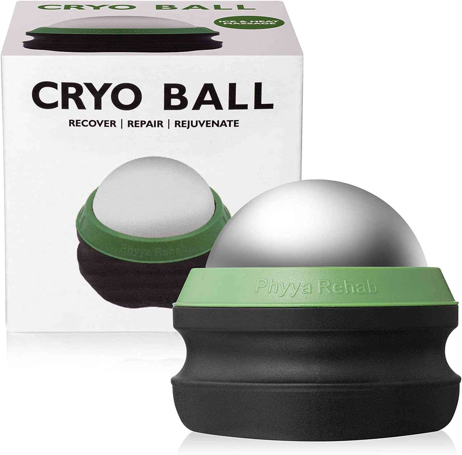 Phyya Rehab - Massage Ice Roller Ball - Roller for Muscles Deep Tissue - Cold Therapy - Plantar Fasciitis Roller