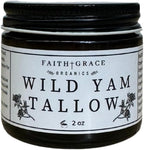 Wild Yam Tallow, Made with Organic ingredients, without beeswax, hand crafted in the USA