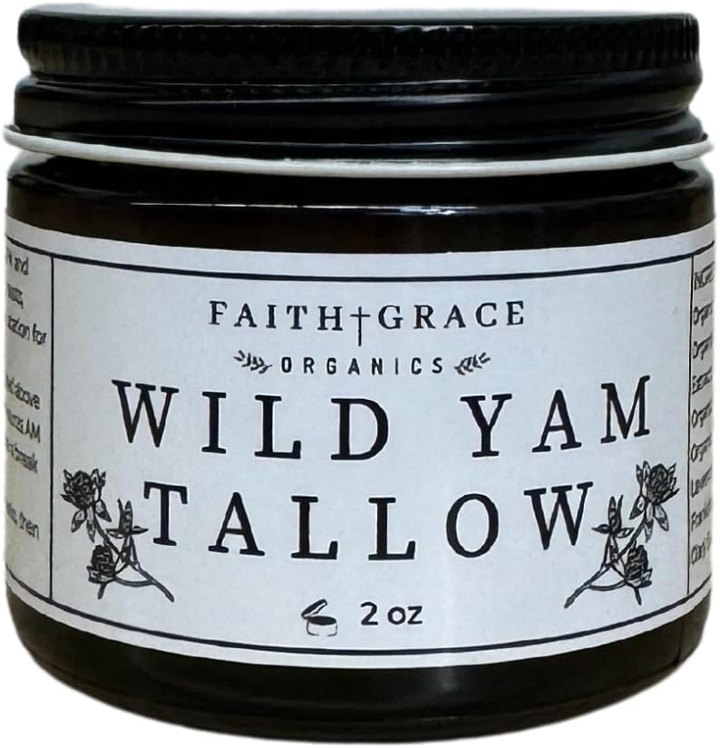 Wild Yam Tallow, Made with Organic ingredients, without beeswax, hand crafted in the USA