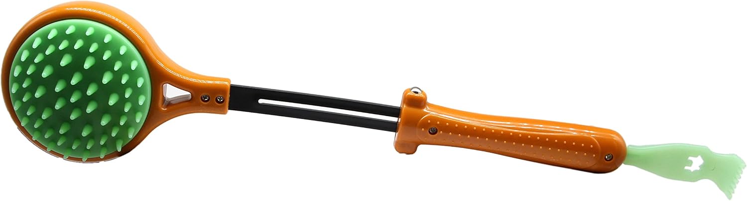 Massage Hammer,Multifunctional Stretchable Health-Preserving Back Scratcher and Body Relaxation Massager,for Household, Office Workers Blood Circulation Tool(Orange)