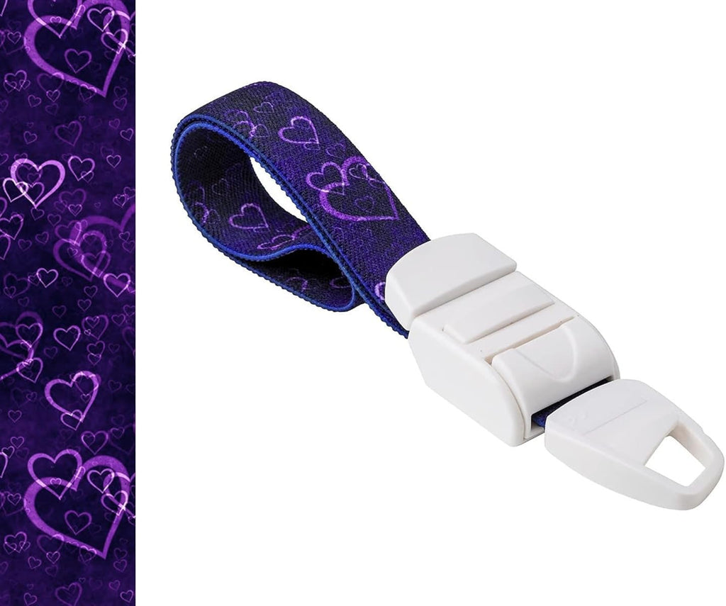 Profesional Quick and Slow Release Medical Nurse Tourniquet with Violet/Purple Hearts Pattern
