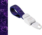 Profesional Quick and Slow Release Medical Nurse Tourniquet with Violet/Purple Hearts Pattern