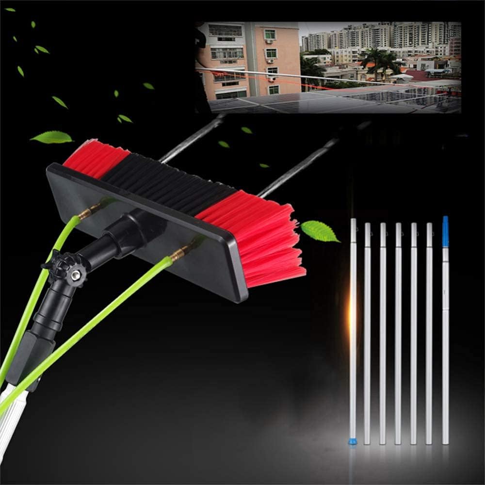 12M Photovoltaic Panel Cleaning Tool with Water Spray Brush Extendable Window Cleaning Pole for Trucks Windows and More