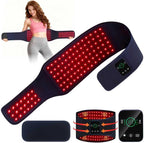 Red Light Therapy Belt for Body, Cordless Infrared Therapy Belt for Back/Abdomen, Waist Wrap with Pulse/Vibration Massage & Timer, Pain Relief, Muscle Relaxation & Circulation Boost, Gift for Parents