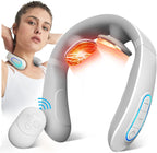 Neck Massager for Pain Relief with Heat Portable Electric Pulse Deep Tissue Trigger Point Cervical Massager for Women Men Gifts