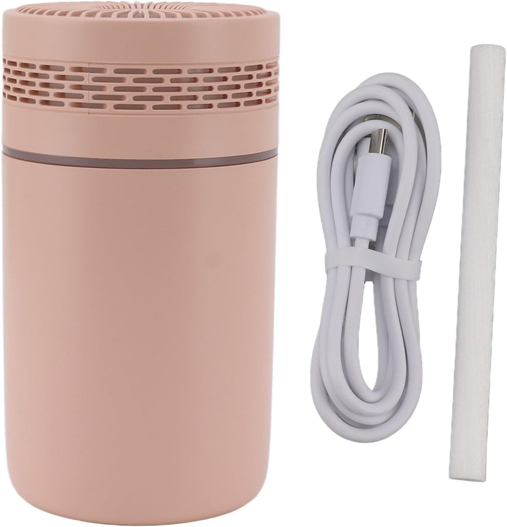 SIXRUN Desktop Humidifier Night Light Colorful Humidifier USB, Car Mini Desktop USB Power for Office Bedroom with LED Night Light (Pink)