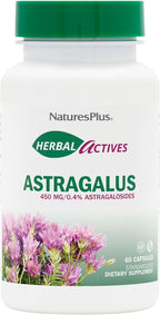 NaturesPlus Herbal Actives Astragalus - 60 Capsules - Immune System Support - Vegan, Gluten Free - 60 Servings