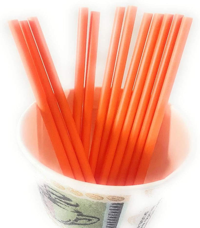 50pcs 6" (150mm) Plastic Sticks for Lollipop or Cake pops in Halloween Party - Black (Orange)