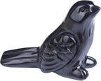 Black Obsidian Crystal Bird Carving Hand Carved Gemstone Bird Figurine 2.4 Inch Polished Animal Sculpture Healing Stone Home Office Desk Decoration Gift Collection