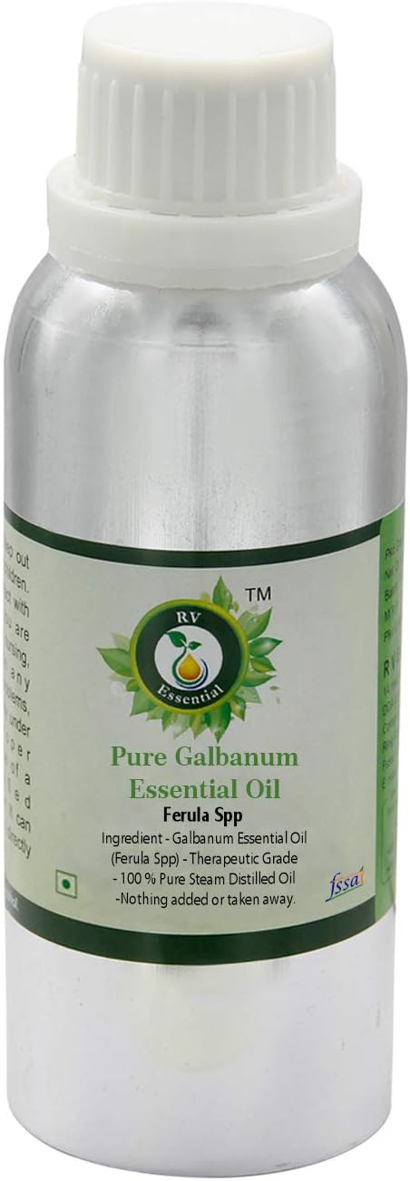 Galbanum Essential Oil | Ferula Spp | Galbanum Oil | 100% Pure Natural | Steam Distilled | Therapeutic Grade | 300ml | 10oz by R V Essential