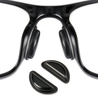 SURMAP Eyeglass Nose Pads, Comfort Soft Silicone Glasses Nose Pad, with Sticky Backing, Anti-Slip Heighten Air Chamber Glasses Grips for Eyeglasses and Sunglasses (10 Pairs, Black)
