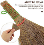 SHERCHPRY Desktop Broom Small Hand Broom 5.11X4.13X0.70In Straw Bristle Mini Whisk for Table Pc Keyboard Dust Cleaning Household Use 2 Pack