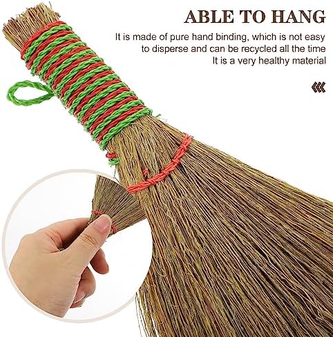 SHERCHPRY Desktop Broom Small Hand Broom 5.11X4.13X0.70In Straw Bristle Mini Whisk for Table Pc Keyboard Dust Cleaning Household Use 2 Pack