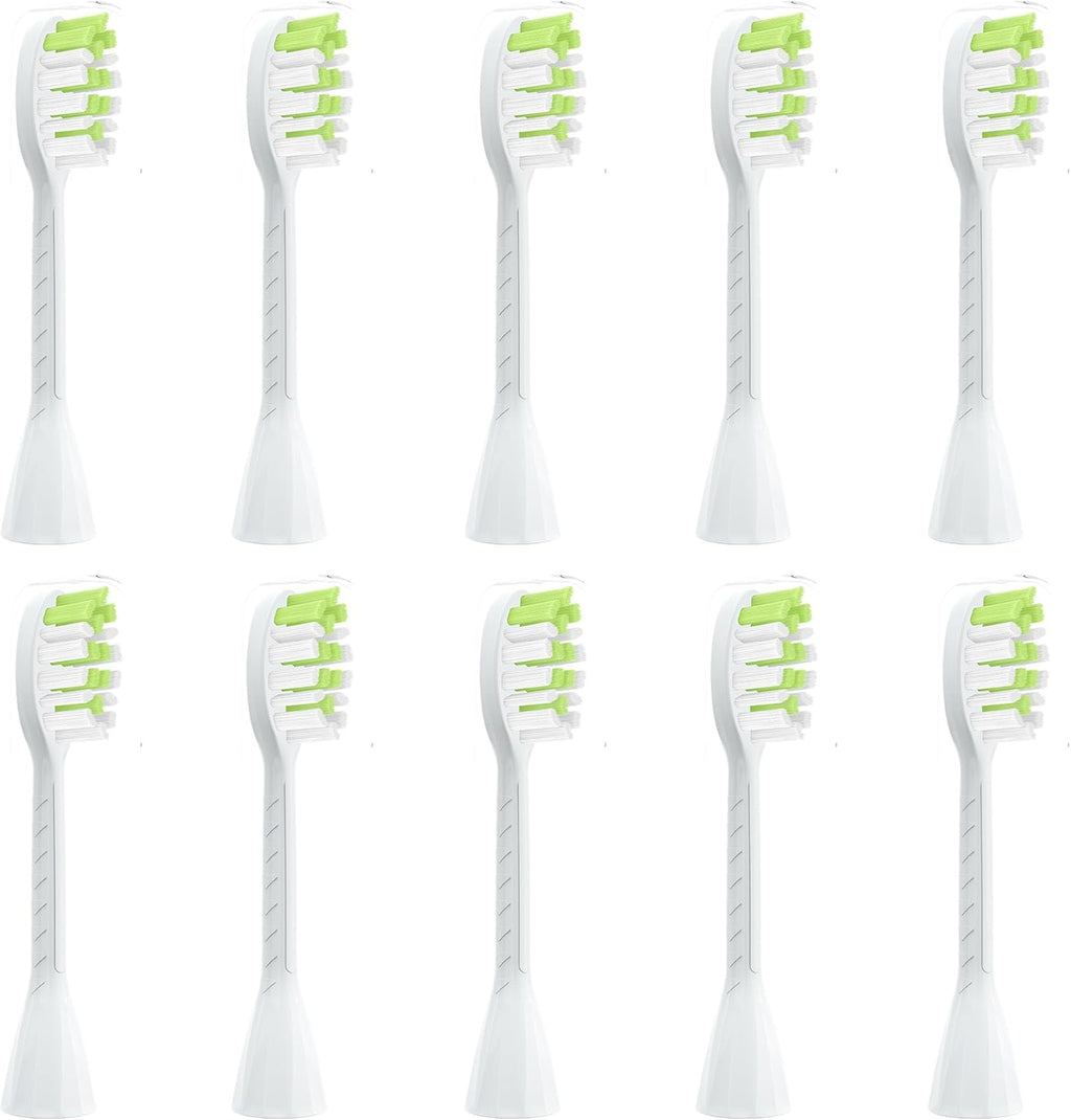 Replacement Toothbrush Heads Compatible with Philips Sonicare One Electric Toothbrush，Brush Head 10 Pack for HY1100 for HY1200 for BH1022,White