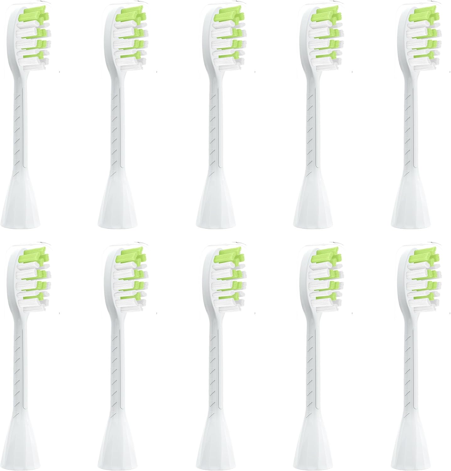 Replacement Toothbrush Heads Compatible with Philips Sonicare One Electric Toothbrush，Brush Head 10 Pack for HY1100 for HY1200 for BH1022,White