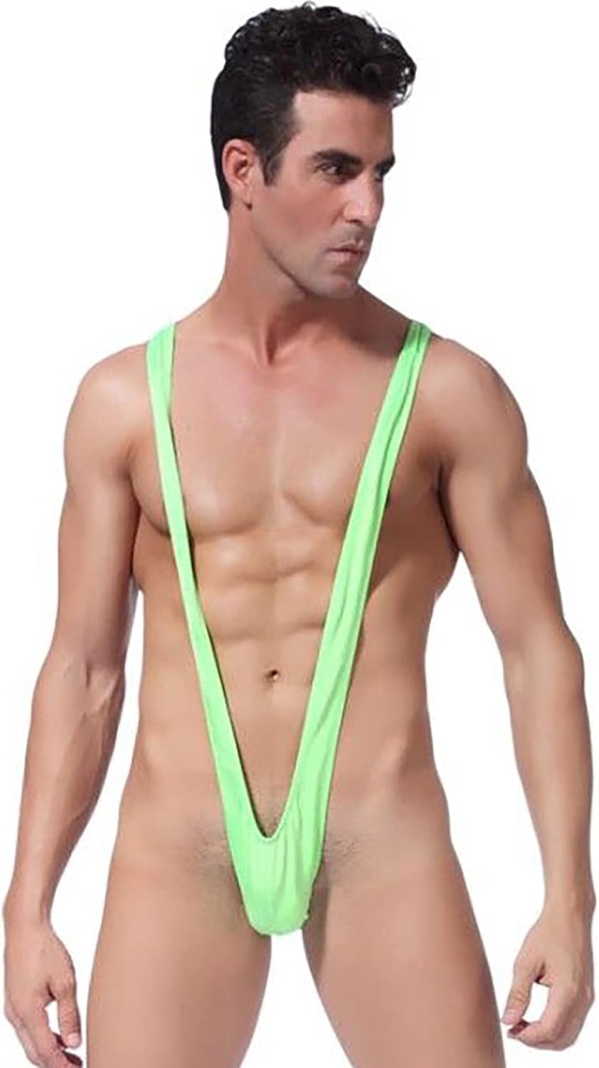 HiSexy Men Mankini Swimsuit V Sling Bathing Suit Sexy Lingerie Singlet Borat Style Bodysuit Halloween Costume
