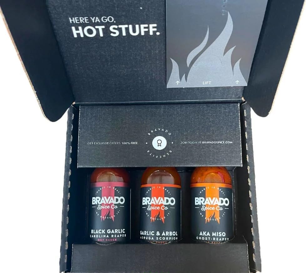 Super Hot Bundle By Bravado Spice Gluten Free, Vegan, Low Carb, Paleo Hot Sauce All Natural 5 oz Hot Sauce Bottle Award Winning Gourmet Hot Sauce……