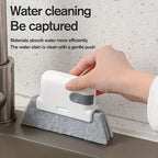 Universal Window Rail & Track Cleaning Tool – Multipurpose Brush for Window Tracks, Door Tracks, Kitchen Counters & Small Corners – Deep Cleaning Tool for Home, Car & Appliances (Gray)