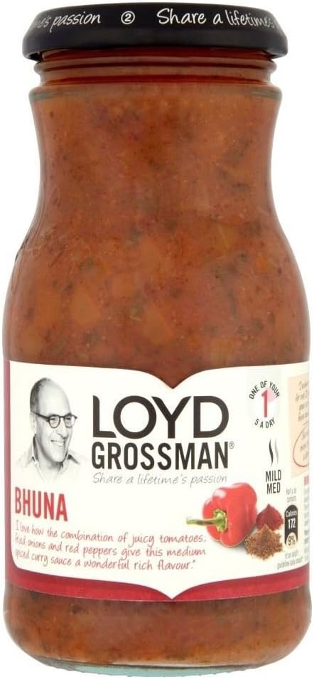 Loyd Grossman Sweet Tomato Bhuna Curry Sauce (350g) - Pack of 6