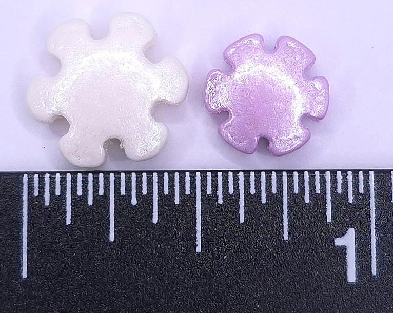 NCS Snowflake Edible Sprinkles – Blue, Purple & White Christmas Cupcake, Cake & Cookie Decorations, 8 oz