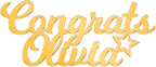 EDSG Personalized Graduation Cake Topper Class of 2026, Mirror Acrylic Congrats Cake Topper with Any Name, Graduation Decorations 2026 for High School University College Senior (Gold)