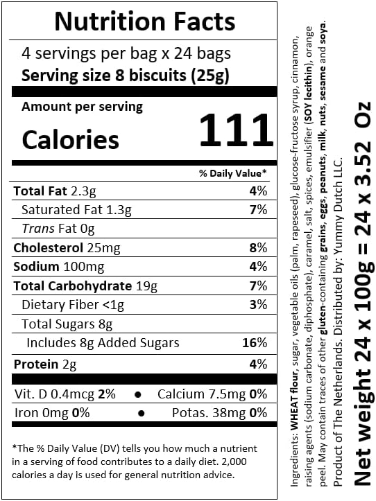 Bolletje Kruidnoten/pepernoten - Original Dutch Ginger Cookies (24 X 100 Gram)