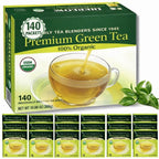 Premium Bigelowwss Organic Green Tea – 140 Individually Wrapped Tea Bags – Fresh, Smooth Taste – Daily Tea for Energy & Wellness – Long-Lasting Value Pack