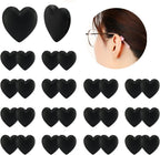 15 Pairs Silicone Eyeglasses Retainer, Eyewear Ear Grip Ear Hooks Anti-Slip Holder Eyeglasses Stoppers Temple Tips For Eyeglasses, Sunglasses, Reading Glasses (Black LOVE)
