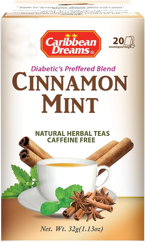 Caribbean Dreams Cinnamon Mint Tea, 20 Tea Bags