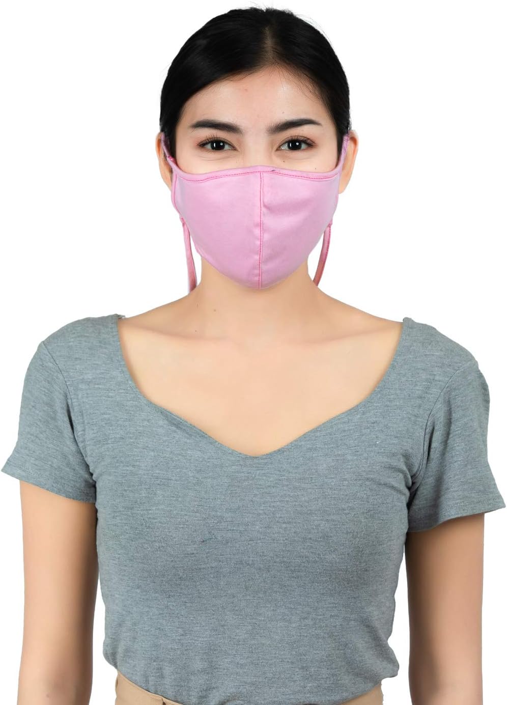 LOFBAZ Cotton Cloth Face Coverings Adjustable with Nose Wire Washable Reusable with Filter Pocket