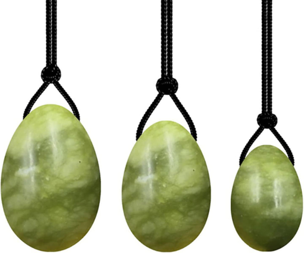 4PCs Natural Jade Yoni Eggs Massage Wand Set Ladies Kegel Exerciser Yoni Massage for Women Wellness,3PC Xiuyu Egg