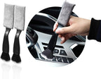 Ziciner 2 PCS Double Head Brush for Car Clean, Soft Auto Interior Duster Detailing Brushes, Universal Vehicle Dashboard Screen, Air Vents, Computer etc Cleaning Tool Accessories (Black)