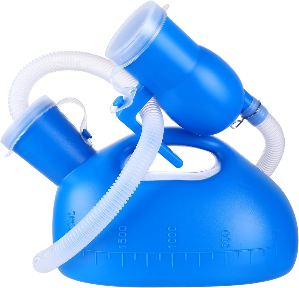 Urinal Bottle Portable Urinals for Men Women Urine Bottle 2000ml Mens Potty Spill Proof Pee Bottle with 68" Long Tube Travel Toilet Incontinence Bottles for Elderly Hospital
