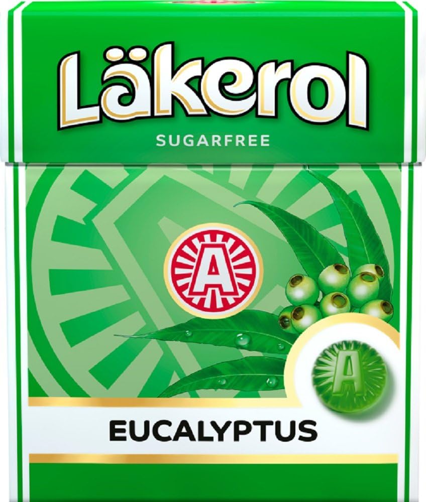 Cloetta Lakerol Eucalyptus Pastilles 24 Boxes of 25g