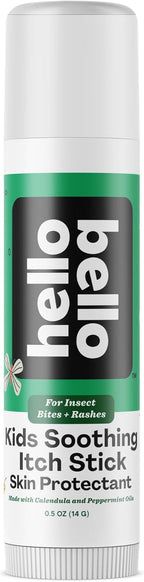 Hello Bello Kids Soothing Itch Stick, 0.5 oz, Skin Protectant with Calendula and Peppermint Oils, for Insect Bites and Rashes