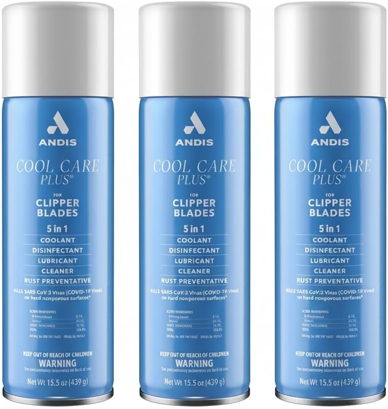 ANDIS Cool Care Plus Clipper Lubricating Spray 5-In-1 3 x CL-12750