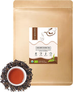 Organic Pu Erh Tea, 7.06 Oz USDA Certified Aged Fermented Organic Ripe Puerh Tea Loose Leaf Black Tea, No Dust Production Workshop, Chinese Yunnan Ancient Tree Puer Tea Perfect for Hot Brew