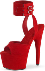 Womens Suede Sandals Platform Peep Open Toe Ankle Strap Slingback Super high Heels Sexy Nightclub Pole Dancing Stripper Club Dress Shoes 17cm