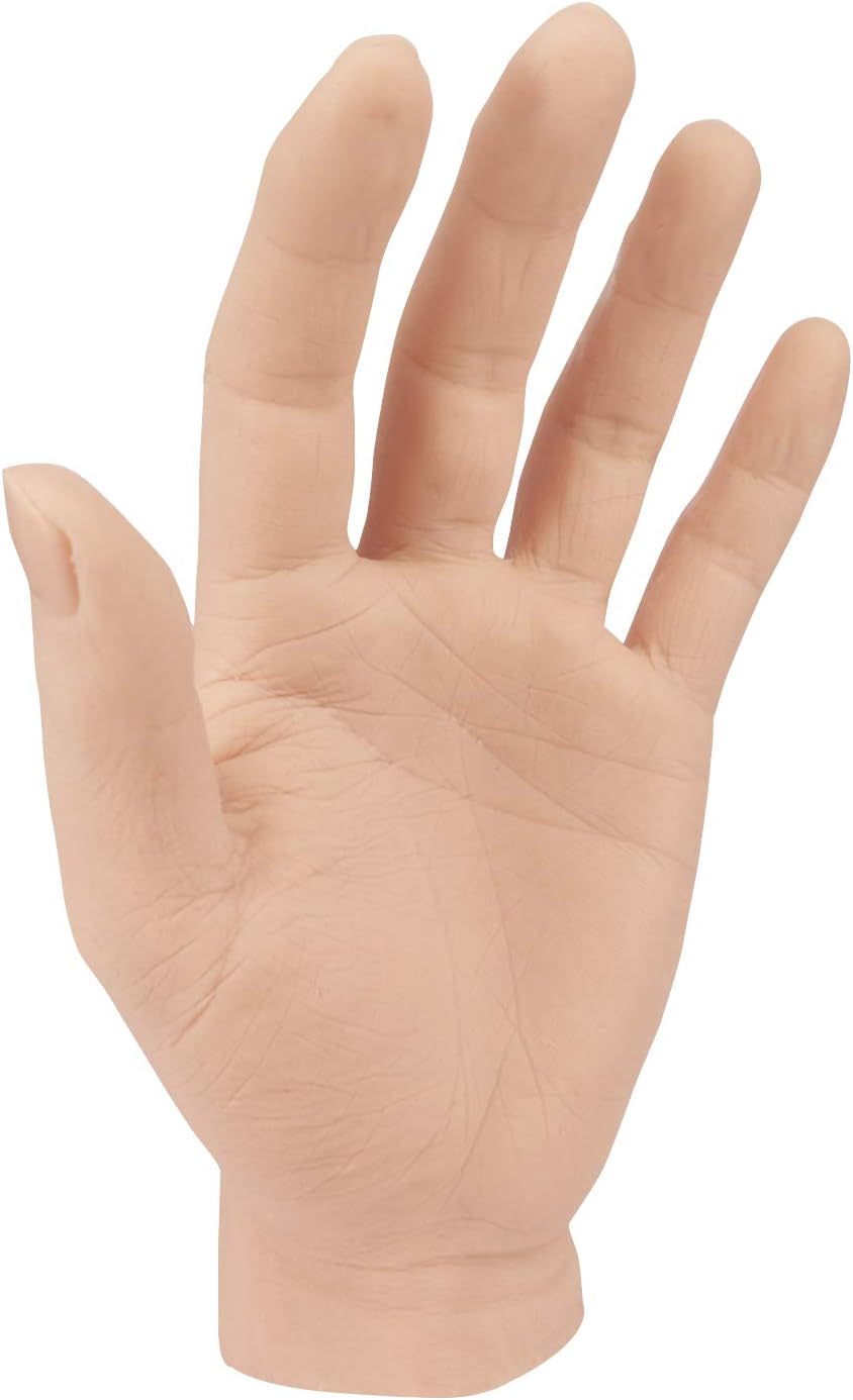 Medarchitect Silicone Fake Hand Tattoo Practice Hand, Life Sized Fake Skin Model - Durable Ideal for Tattoo Training Education Beginners and Pros to Practice Tattoo Skills (Man Left Hand)