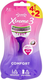 Wilkinson Sword Xtreme 3 Beauty Disposable Razor For Women 4 + 2 Free