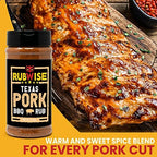 RubWise Texas Style BBQ Pork Rub (1lb) No MSG | Meat Barbecue Dry Rubs and Spices for Smoking and Grilling | Spice Blend Seasoning | Great on Spare Ribs, Tenderloin, Chops, Belly, Shoulder