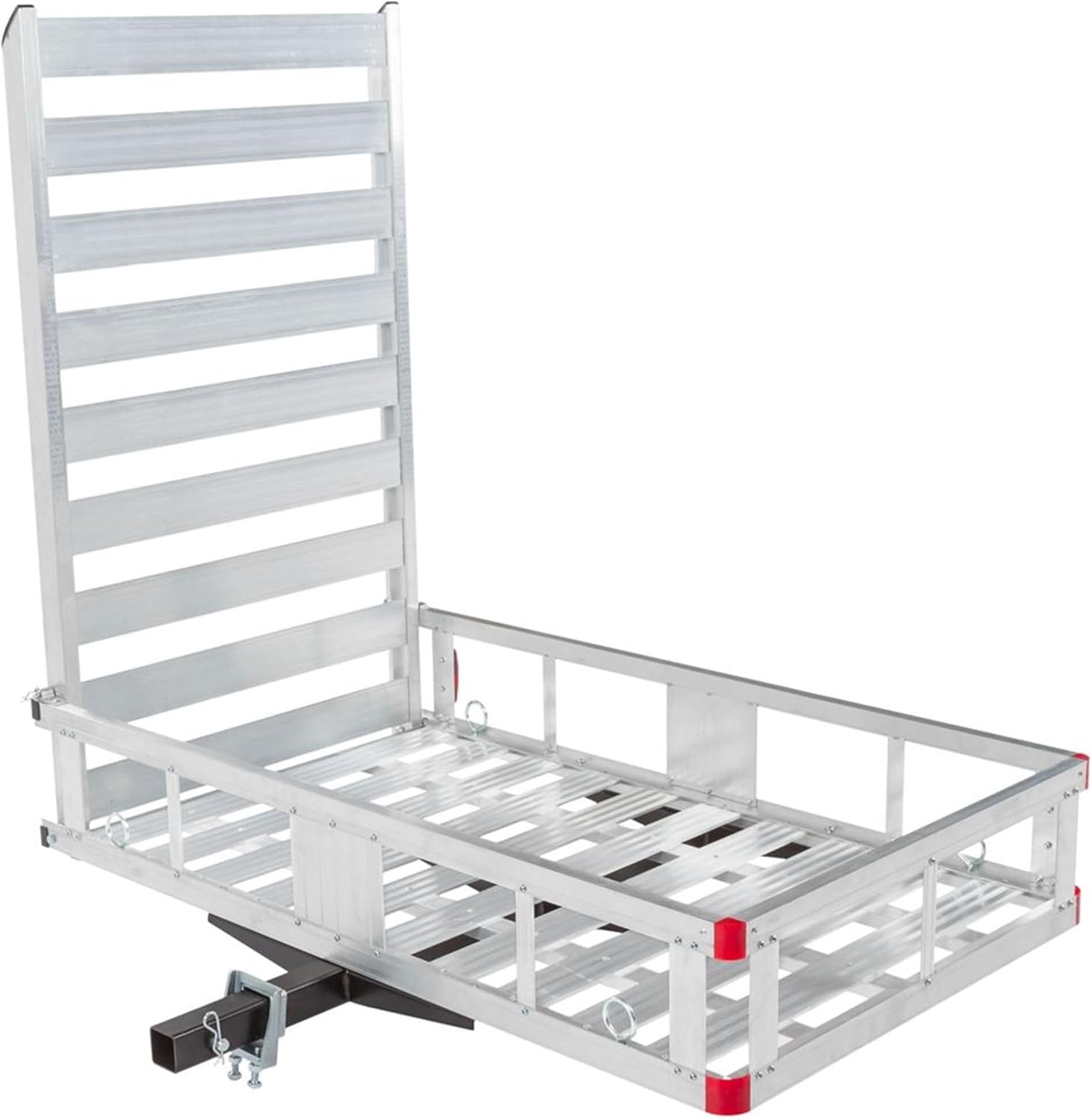 Wheelchair Scooter Carrier with Ramp for Car Truck SUV, 2" Hitch, 500 lb. Capacity, 48" x 28" Cargo Carrier for Vehicles, Silver Spring