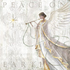 IHR Ideal Home Range Winter Holiday Christmas 3-Ply Paper Napkins, 20-Count, 5" x 5", Angels Grace- Grey