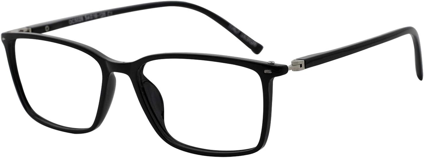 MARE AZZURO Reading Glasses Men Stylish Readers 0 1.0 1.25 1.5 1.75 2.0 2.25 2.5 2.75 3.0 3.5 4.0 5.0 6.0 (Black 200)