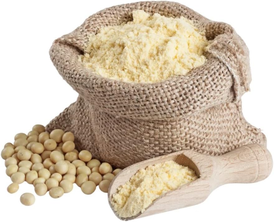 Aiva Soy Soya Bean Floour 4 LB Bulk | Soy Bean Flour All Natural - Rich Nutty Flavor Healthy Flour Substitute