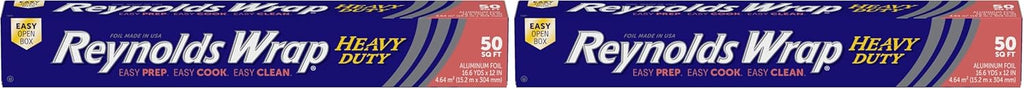 Reynolds Wrap Heavy Duty Aluminum Foil, 50 Square Feet (Packaging May Vary) (Pack of 2)