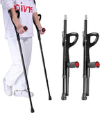 Forearm Crutches for Adults(1 Pair), Adjustable Arm Crutches, Aluminum Crutches for Walking, Folding Forearm Crutches, Non-Slip Crutches for Adults, Lightweight, Detachable, Portable, for Leg Support